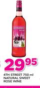 4th Street 750ml Natural Sweet Rose Wine