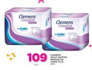 Clemens Adult Nappies Medium Or Large Plus 15's-Each
