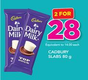 Cadbury Slabs-2X80gm