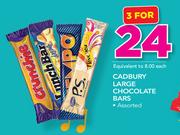 Cadbury Large Chocolate Bars-For 3