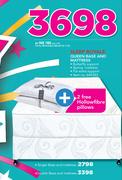Sleep Royale Single Base And Mattress With e Free Hollowfibre Pillows