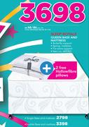 Sleep Royale Queen Base And Mattress With e Free Hollowfibre Pillows