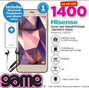 Hisesne Dual Sim Smartphone INFINITY U962 Including Bluetooth Headphone And Phone Cover