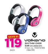 Volkano Rhythm Over Ear (VK-20000-WT)-Each