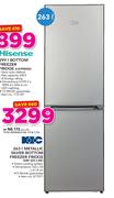 KIC 263Ltr Metallic Silver Bottom Freezer Fridge RBF 525 1 ME