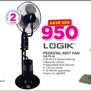 Logik 65W Pedestal Mist Fan LB-FS-A