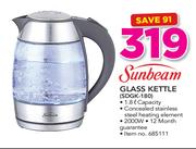 Sunbeam 1.8Ltr Glass Kettle SDGK-180