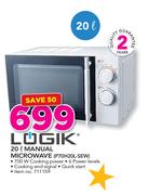 Logik 20Ltr Manual Microwave P70H20L-SEW