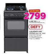 Defy 4 Burner Gas Stove DGS 168 SGG