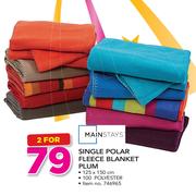 Mainstays Single polar Fleece Blanket Plum-For 2