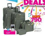 Mainstays 4 Piece Luggage Set With SA Vistor Adaptor