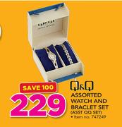 Q & Q Assorted Watch And Braclet Set ASST QQ SET
