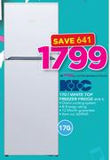 KIC 170Ltr White Top Freezer Fridge 518 1