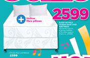 Sleep Royale Double Base And Mattress Plus Hollow Fibre Pillows