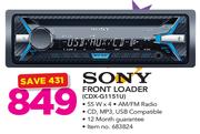 Sony Front Loader CDX-G1151U