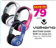 Volkano Rhythm Over Ear VK-20000-WT-Each