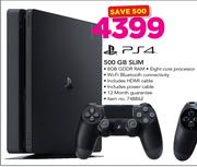 PS4 500GB Slim Includes HDMI Cable, Power Cable