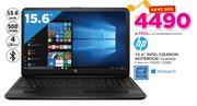 HP 15.6" Intel Celeron Notebook 15-AY032