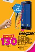 Energizer Universal Glass Screen Protector 5" 5.3" Screen-Each