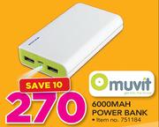 Muvit 6000Mah Power Bank
