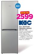 KIC 263Ltr Bottom Freezer Fridge KBF 525 1 ME