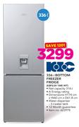KIC 336Ltr Bottom Freezer Fridge KBF634 1ME WT