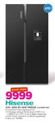 Hisense 670Ltr Side By Side Fridge H670SMI-WD