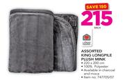 Always Home Assorted King Longpile Plush Mink-220 x 200cm