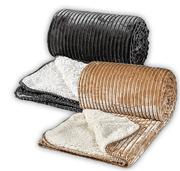 Always Home 2 Ply Sherpa Plain And Zig Zag-150 x 200cm Each