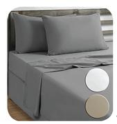 Sheraton Double/Queen Flat Fitted Sheet & Pillow Case Set-Each