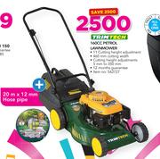 Trimtech 160cc Petrol Lawnmower Plus 20m x 12mm Hose Pipe
