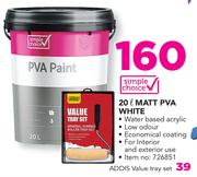 Simple Choice 20Ltr Matt PVA White