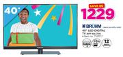 Bruhm 40" LED Digital TV BFP-40LETW
