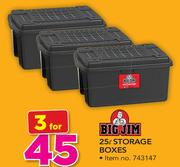 Big Jim 25Ltr Storage Boxes-For 3