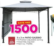 Out & About 3 x 3m Patio Gazebo