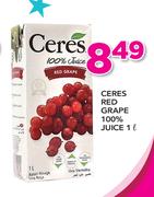 Ceres Red Grape 100% Juice-1Ltr