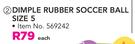 Dimple Rubber Soccer Ball Size 5