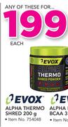 Evox Alpha Thermo Shred-200g