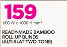 Decorland Ready Made Bamboo Roll Up Blinds(Alti-Slat Two Tone) 600x1000mm