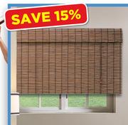 Decorland Ready Made Bamboo Roll Up Blinds(Alti-Slat Two Tone) 1000x1600mm