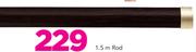 85mm Clip On Wood Rod & Accessories(Mahogany & Antique Silver)-1.5m Rod