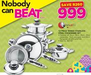 Tissolli 12 Piece Tango Stainless Steel Cookware Set