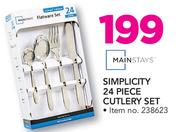Mainstays Simplycity 24 Piece Cutlery Set