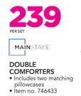 Mainstays Double Comforters Including Two Matching Pillowcases-Per Set