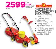 Wolf Garden 1500W Electric Lawnmower Plus 750W Trimmer