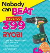 Ryobi 12V Nicad Cordless Drill HCD-12