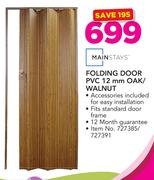 Mainstays Folding Door PVC 12mm Oak/Walnut