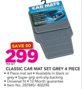 Stingray Classic Car mat Set grey 4 Piece-Per Set