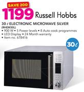 Russell Hobbs 30Ltr Electronic Microwave Silver RHEM30L