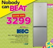 KIC 263Ltr Bottom Freezer Fridge Metallic KBF525 1ME